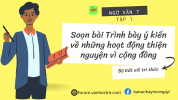 Thread 'Soạn bài Trình bày ý kiến về những hoạt động thiện nguyện vì cộng đồng'